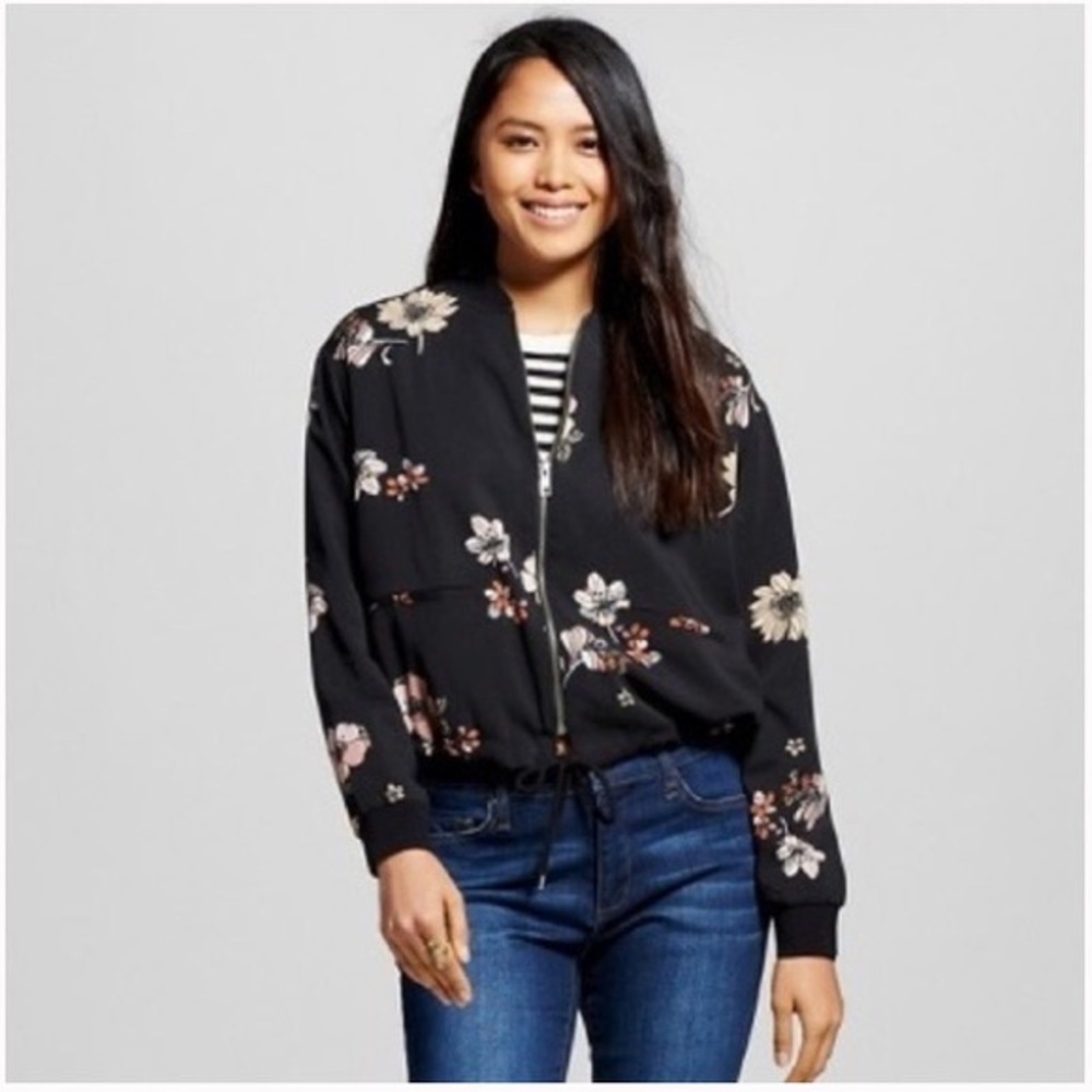 Who What Wear Floral Bomber Jacket